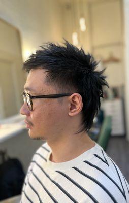 Spiky mullet haircut by Seiji