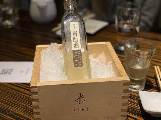 Sake - specially recommended by our incredibly knowledgeable waitress