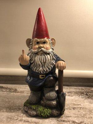 My newest gnome. I love naughty gnomes.