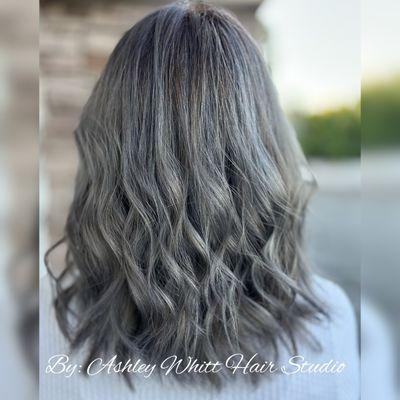 Ash gray & balayage &change color