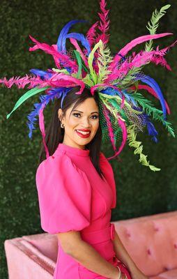 We create one of a kind fascinators and hats for the Kentucky Derby