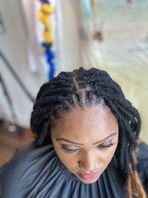 Loc Extension  done with 100% human hair