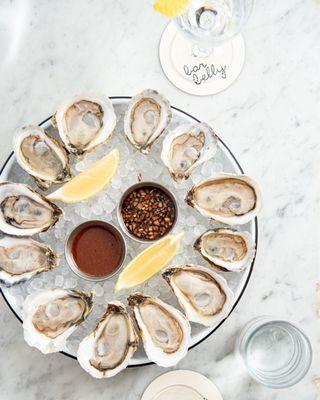 Your choice of east & west coast, accompanied with bloody mary accoutrement and soy ginger mignonette