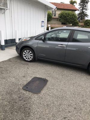 Is this a parking spot, unauthorized use of the lot blocking people's way