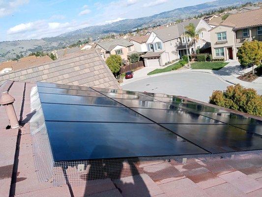 Solar panels polishing