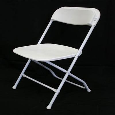 White plastic chairs