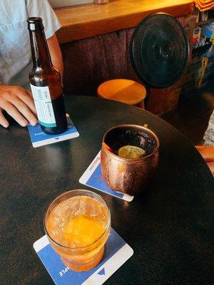 Zipline, Moscow Mule, and an Old Fashioned.