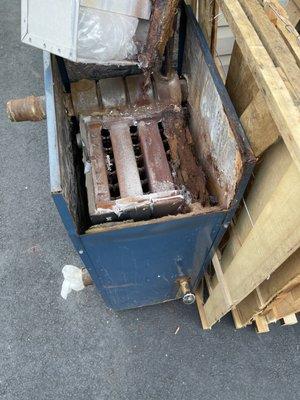 Steam Boiler that rotted from the Top