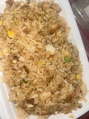 There is no horrible way to describe this. All jokes aside how do you deliver food to community that way "Chicken Vegetable Fried Rice"