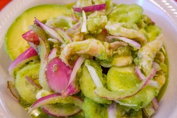 Aguachile was very good! I asked for a little side of mayo to spread on the tostada and it made it perfect.