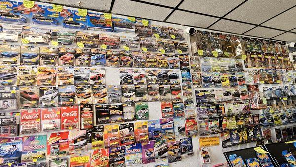 Here is a continuation of our wall of die-cast cars.