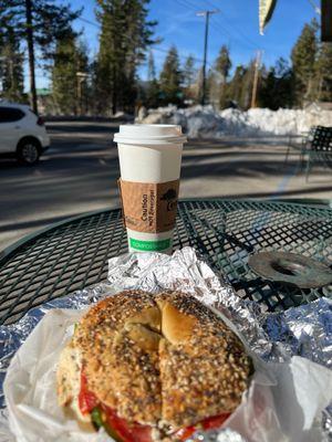 Bagel and Cappuccino