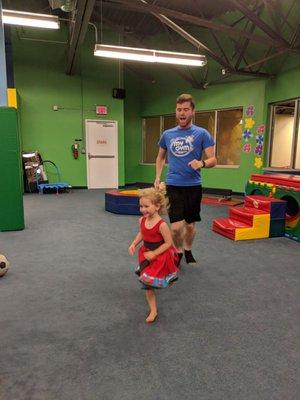 My daughter loves playing chase with "Mr. Brian" and the other staff at My Gym Scranton.