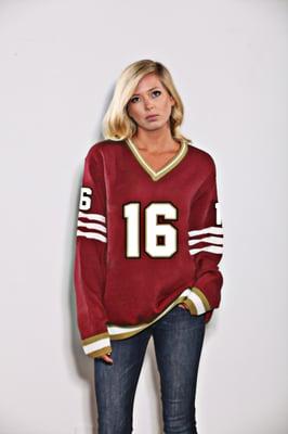 California Red, White, & Gold #16. Visit us at www.jerseysweater.me and enter "YELP" to save!