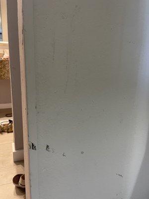 Scuff marks on wall