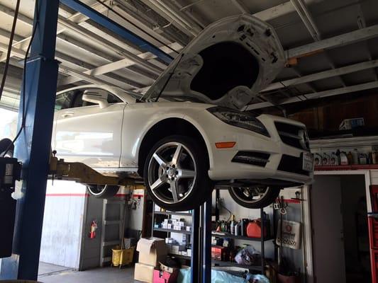 2015 Mercedes cls550 performing service A, maintenance