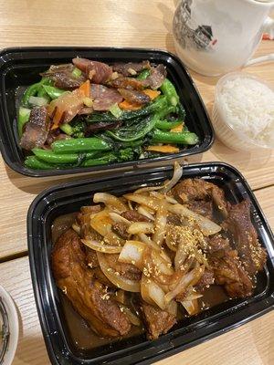 Chinese Stir-Fried Broccoli with Preserved Meat, Spare Rib with Osmanthus Vinegar