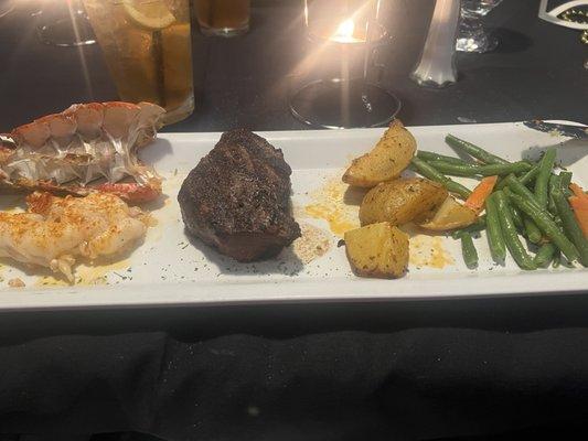 NYE special. Steak and lobster tail