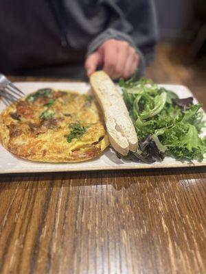 Caramelized onions inside the omelette was so flavorful.