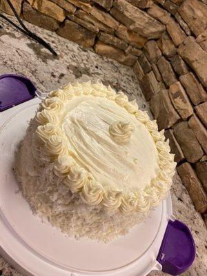 3 layer coconut cream layer cake