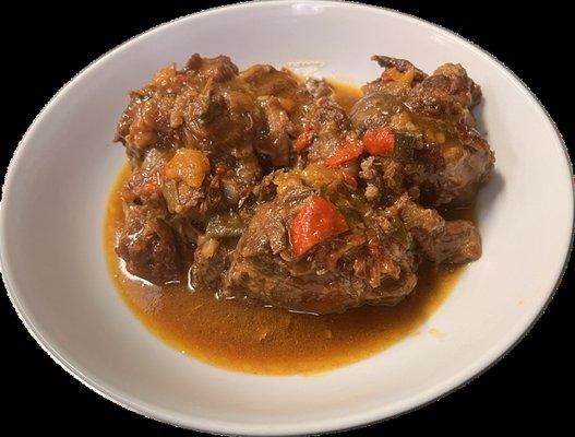 Slow-cooked, tender cuts of oxtail merge with fresh carrots, onions, and peppers to create a rich comfort dish full of bold flavors.