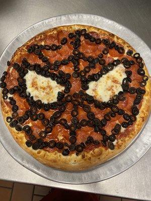 Spider-Man pizza yeah