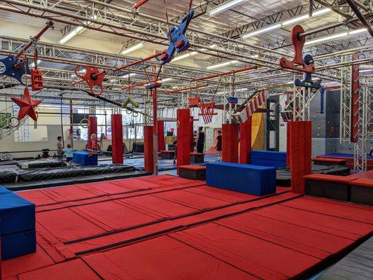 The new gym setup. We have efficiently setup the gym to add more obstacles, more challenges, and more fitness fun!