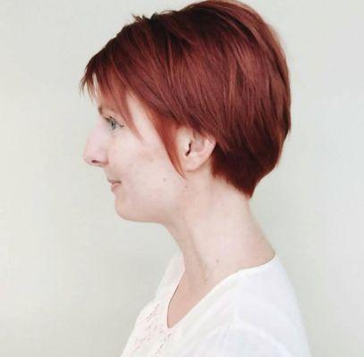 Dimensional red for her pixie.