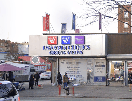 Outside Dyckman vein clinic in Manhattan