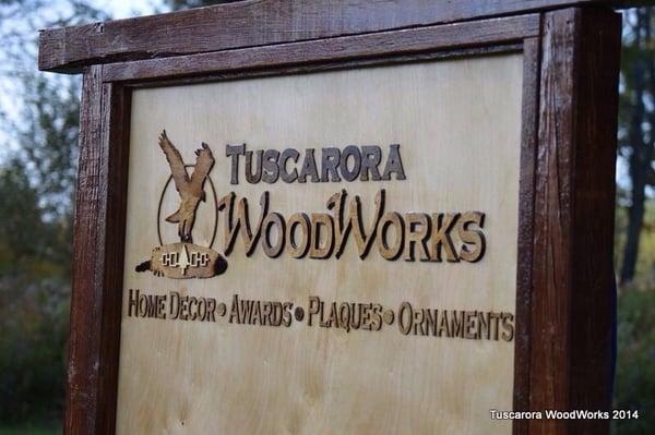 Tuscarora WoodWorks sign