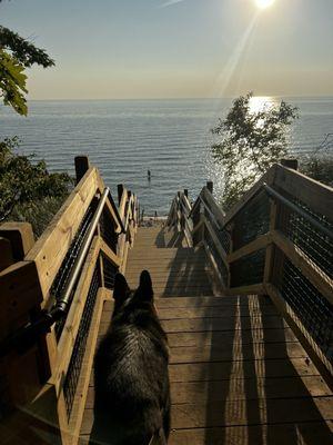 Steps down to the beach