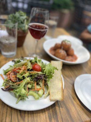 House Salad & Pomegranate Mimosa