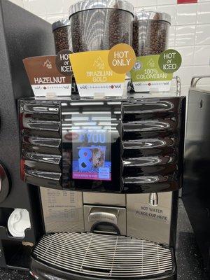 Freshly ground, fresh brewed; choose your size coffee, including iced!