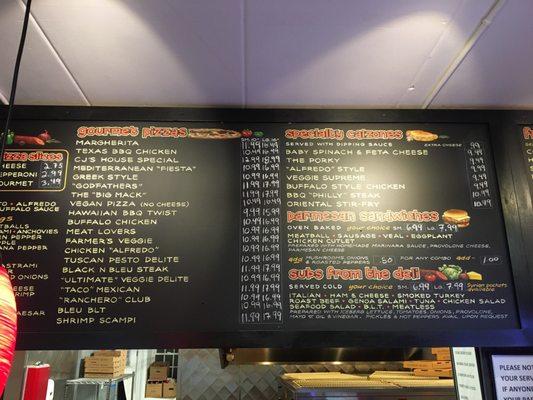 Menu board