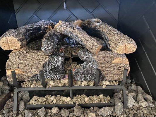 charred oak logs