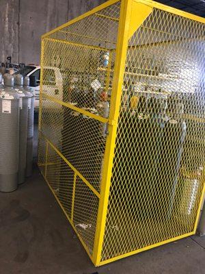 Cages to safely store gases