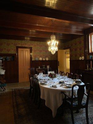 Dining room, Colorado Center for Women's History house tour.