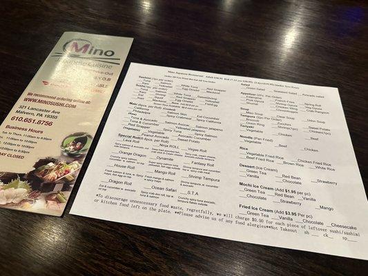 All-You-Can-Eat Menu