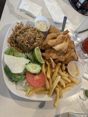 Fish & Shrimp Combo plate