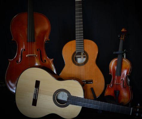 Augustine and Cordoba classical guitars, too!  The Cordobas come in fractional sizes