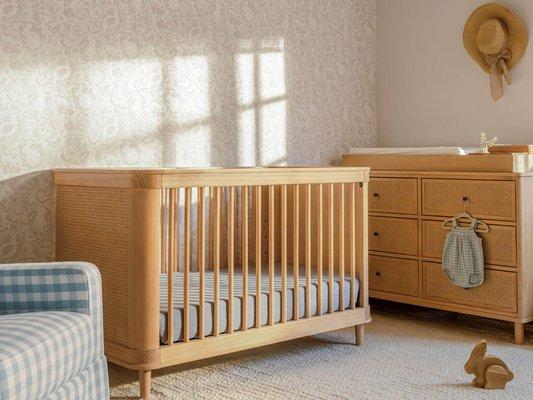 Baby nursery room in tan