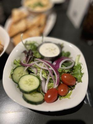 House salad with Bleu Cheese