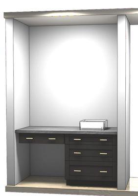 This is the rendering of what the cabinet will look like. It is 30" wide, 31" high, 24" deep. this is a custom size, exactly what I wanted.