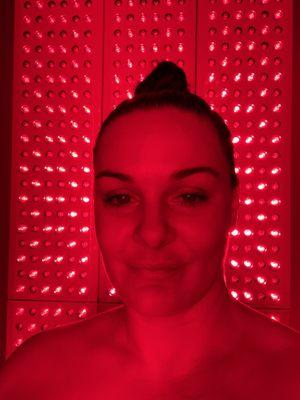 Me in the red light therapy. Great for sore muscles, eyesight, and other cellular regeneration.