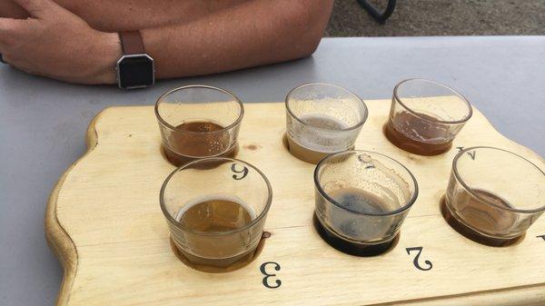 Halfway through a sampler - they definitely fill 'em up to the brim!