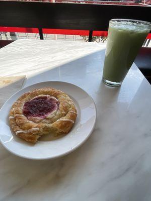 Danish and matcha