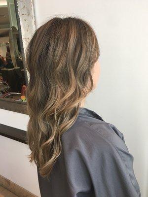 Color correction to a natural lived-in balayage