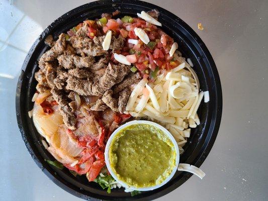 Steak fajita bowl