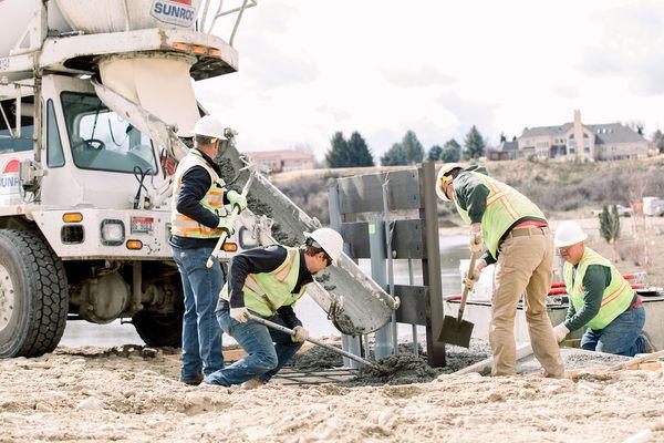 Water Feature Installation in New Subdivision- Boise, Idaho