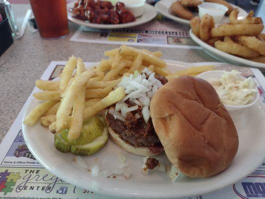 Amazing Texas chili burger